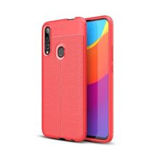 Teleplus Honor 9X Deri Dokulu Nano Ekran Koruyucu Siyah Silikon Cep Telefonu Kılıf