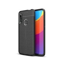 Teleplus Huawei P Smart Z Deri Dokulu Siyah Silikon Kılıf