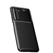 Teleplus Huawei P40 Lite 5g Negro Karbon Desenli Nano Ekran Koruyucu Lacivert Silikon Cep Telefonu Kılıf