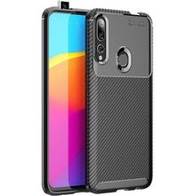Teleplus Huawei Y9 Prime 2019 Negro Karbon Desenli Siyah Nano Ekran Koruyucu Silikon Kılıf