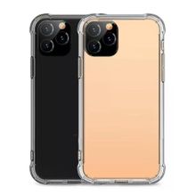 Teleplus iPhone 12 Darbe Dayanıklı Sert Silikon Şeffaf Kılıf + Nano Ekran Koruyucu