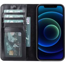 Teleplus iPhone 12 Hakiki Deri 2-1 Kartlıklı Cüzdan Kırmızı Kılıf