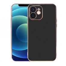 Teleplus iPhone 12 Kamera Korumalı Lazer Viyana Silikon Siyah Kılıf