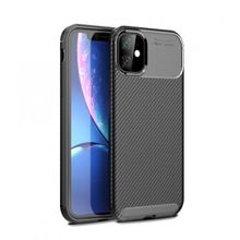 Teleplus iPhone 12 Mini Negro Karbon Silikon Kahverengi Kılıf
