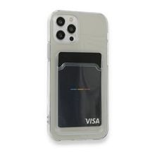 Teleplus iPhone 12 Pro Max Kamera Korumalı Kartlıklı Silikon Şeffaf Kılıf