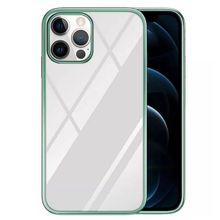 Teleplus Iphone 12 Pro Tarex Pixel Plating Lazer Sert Rubber Yeşil Nano Ekran Koruyucu Ve Silikon Kılıf