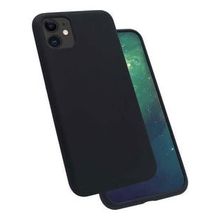Teleplus iPhone 12 Silinebilir Kir Tutmaz Silikon Siyah + Nano Ekran Koruyucu Kılıf