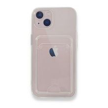 Teleplus iPhone 13 Kamera Korumalı Kartlıklı Silikon Şeffaf Kılıf