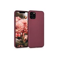 Teleplus Iphone 13 Pro Lüks Mat Silikon Bordo Nano Ekran Koruyucu Kamera Koruyucu Cep Telefonu Kılıfı