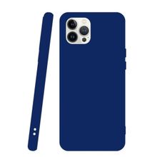 Teleplus iPhone 13 Pro Max Biye Mat Silikon Nano Ekran Koruyucu Lacivert Cep Telefonu Kılıfı