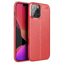 Teleplus iPhone 13 Pro Max Deri Dokulu Silikon Siyah Kılıf + Nano Ekran Koruyucu