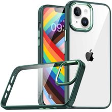 Teleplus iPhone 14 Plus Renkli Bumper Hybrid Flora Silikon Siyah Nano Ekran Koruyucu Kılıf