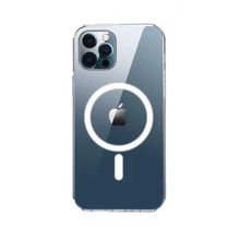 Teleplus iPhone 14 Pro Max Manyetik Wiriless Destekli Sert Kapak Şeffaf Kılıf