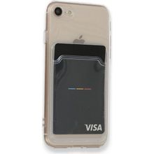 Teleplus iPhone 8 Kamera Korumalı Kartlıklı Silikon Şeffaf Kılıf