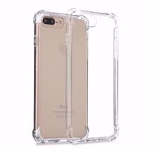 Teleplus iPhone 8 Plus Darbe Koruma Silikon Kılıf Şeffaf ve Nano Ekran Koruyucu