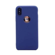 Teleplus iPhone XS Max Plus Lüks Mat Silikon Lacivert Kılıf