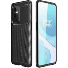 Teleplus OnePlus 9 Pro Karbon Dokulu Negro Silikon Siyah Kılıf