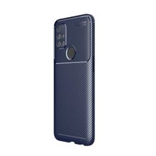 Teleplus Oneplus Nord N10 5g Negro Karbon Dokulu Lacivert Silikon Cep Telefonu Kılıf