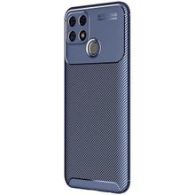 Teleplus Oppo A15 Kamera Korumalı Negro Karbon Silikon Lacivert + Nano Ekran Koruyucu Kılıf