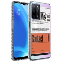 Teleplus Oppo A54 4G Desenli Elegans Serisi Silikon Beyaz Kılıf