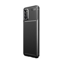 Teleplus Oppo A72 Siyah Ultra Soft Negro Karbon Silikon Kılıf+Tam Kapatan Ekran Koruyucu
