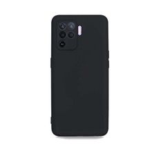 Teleplus Oppo Reno 5 Lite Kamera Korumalı İçi Kadife Silikon Siyah Kılıf