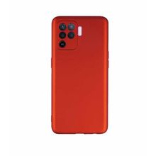 Teleplus Oppo Reno 5 Lite Kamera Korumalı Premier Silikon Kırmızı Kılıf