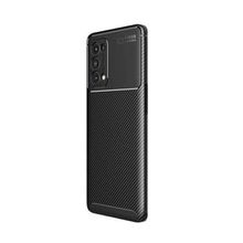 Teleplus Oppo Reno 5 Pro 5g Kamera Korumalı Karbon Dokulu Kahverengi Silikon Cep Telefonu Kılıf