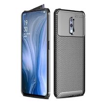 Teleplus Oppo Reno Negro Karbon Silikon + Tam Kapatan Cam Kılıf
