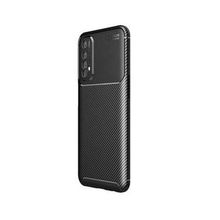 Teleplus Realme 7 Negro Karbon Dokulu Siyah Silikon Cep Telefonu Kılıf