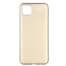 Teleplus Realme C11 Lüks Mat Nano Ekran Koruyucu Gold Silikon Cep Telefonu Kılıf