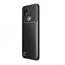 Teleplus Realme C25S Kamera Korumalı Karbon Negro Silikon Lacivert Nano Ekran Koruyucu Cep Telefonu Kılıfı