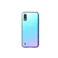 Teleplus Samsung Galaxy A01 Lüks Silikon Şeffaf Nano Ekran Koruyucu Kılıf
