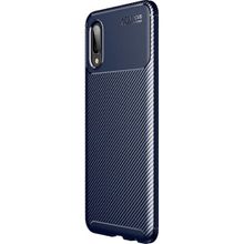 Teleplus Samsung Galaxy A02 Negro Karbon Lacivert Nano Ekran Koruyucu Silikon Cep Telefonu Kılıf