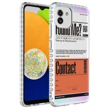 Teleplus Samsung Galaxy A03 Desenli Elegans Serisi Silikon Kahverengi Kılıf