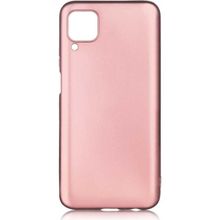 Teleplus Samsung Galaxy A12 Lüks Mat Rose Gold Nano Ekran Koruyucu Silikon Cep Telefonu Kılıf