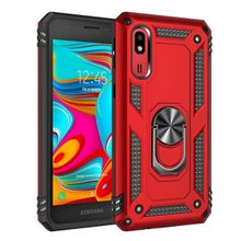 Teleplus Samsung Galaxy A2 Core Vega Yüzüklü Tank Kapak Lacivert Nano Ekran Koruyucu Cep Telefonu Kılıfı