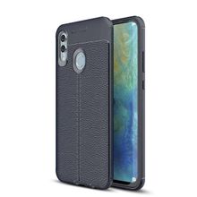 Teleplus Samsung Galaxy A20 Deri Dokulu Nano Ekran Koruyucu Siyah Silikon Kılıf