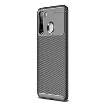 Teleplus Samsung Galaxy A21 Negro Karbon Nano Ekran Koruyucu Siyah Silikon Kılıf