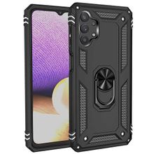 Teleplus Samsung Galaxy A23 Vega Yüzüklü Tank Silikon Siyah Kılıf