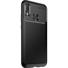 Teleplus Samsung Galaxy A30 Negro Karbon Tam Kapatan Cam Siyah Silikon Kılıf