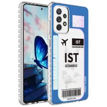 Teleplus Samsung Galaxy A53 Desenli Elegans Serisi Silikon Lacivert Kılıf