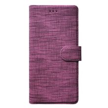 Teleplus Samsung Galaxy A72 Kumaş Spor Standlı Kartlıklı Cüzdan Mor Cep Telefonu Kılıfı