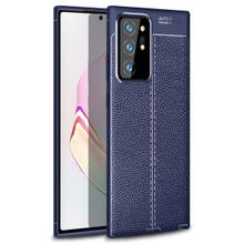 Teleplus Samsung Galaxy Note 20 Ultra Deri Dokulu Silikon Siyah Kılıf