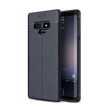 Teleplus Samsung Galaxy Note 9 Deri Dokulu Silikon Siyah Kılıf