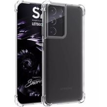 Teleplus Samsung Galaxy S21 Ultra 5g Darbe Korumalı Şeffaf Silikon Cep Telefonu Kılıf
