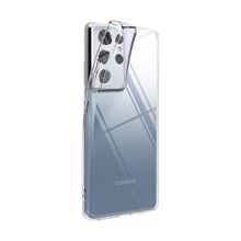 Teleplus Samsung Galaxy S21 Ultra 5G Lüks Korumalı 5G Şeffaf Silikon Cep Telefonu Kılıfı