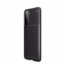 Teleplus Samsung Galaxy S22 Plus 5G Kılıf Negro Karbon Dokulu Silikon Lacivert Tam Kapatan Ekran Koruyucu