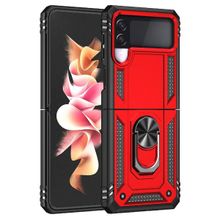 Teleplus Samsung Galaxy Z Flip 4 Vega Yüzüklü Çift Katmanlı Tank Lacivert Kılıf