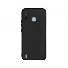Teleplus Tecno Spark 6 Go Kılıf Kamera Korumalı Biye Silikon Siyah + Nano Ekran Koruyucu